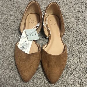 A New Day Women's Brown Suede Flats